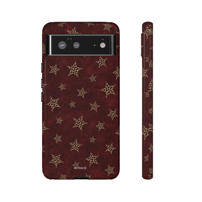 Burgundy Leopard Star Tough Case