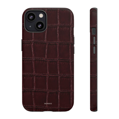 Burgundy Croc Tough Case