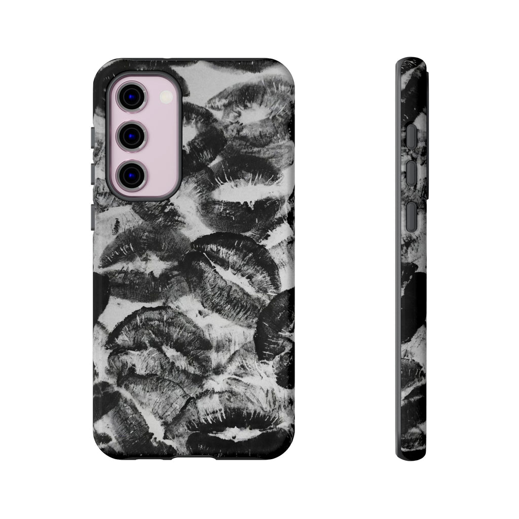Black and Kiss Design Phone Case