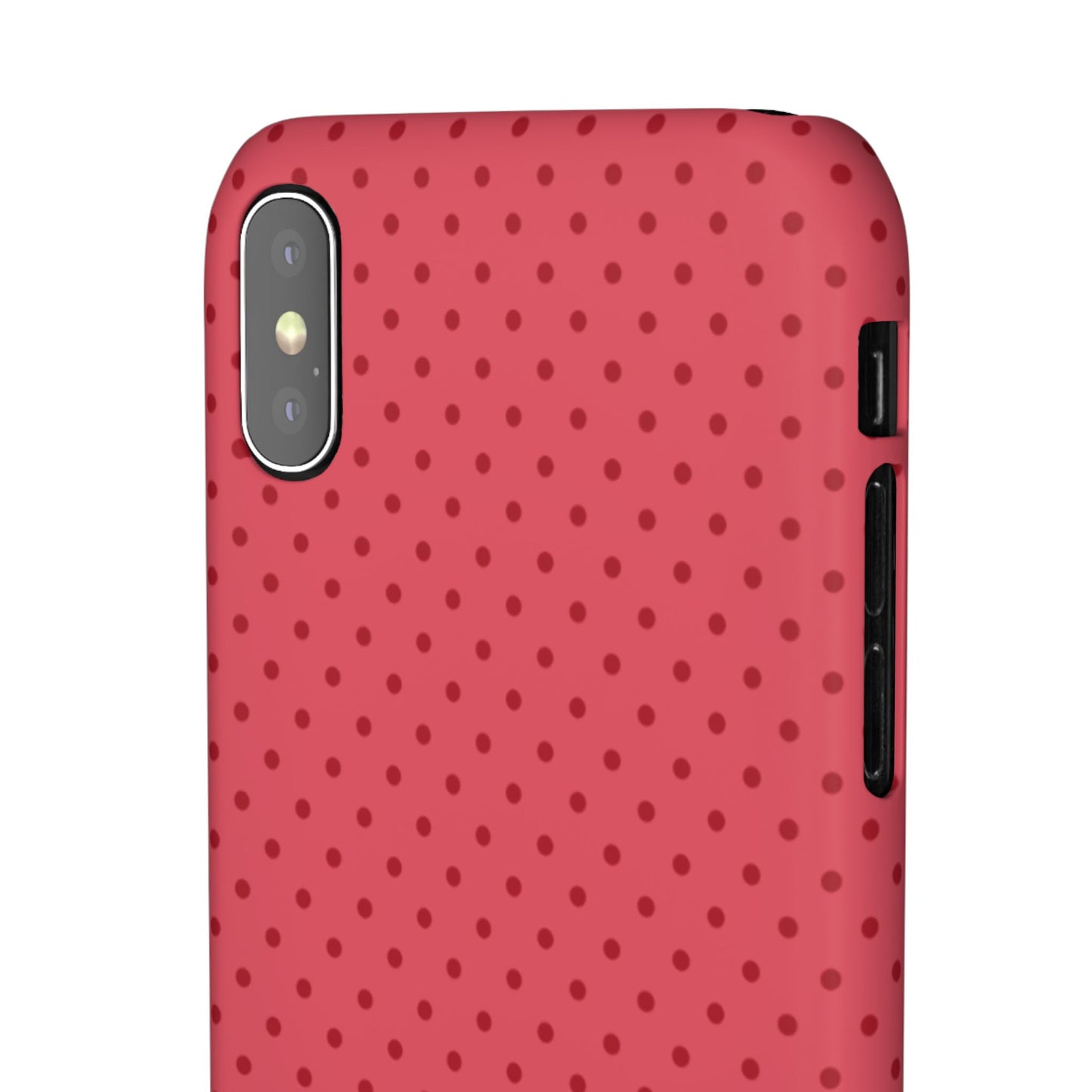 Coral Polka Dot Snap Phone Case