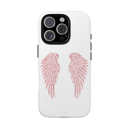 White & Pink Wings Tough Case