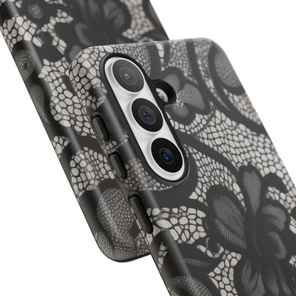 Black Vintage Lace Tough Case