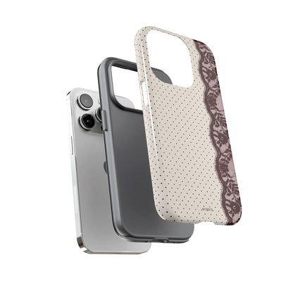 Burgundy Lace Edge Tough Case