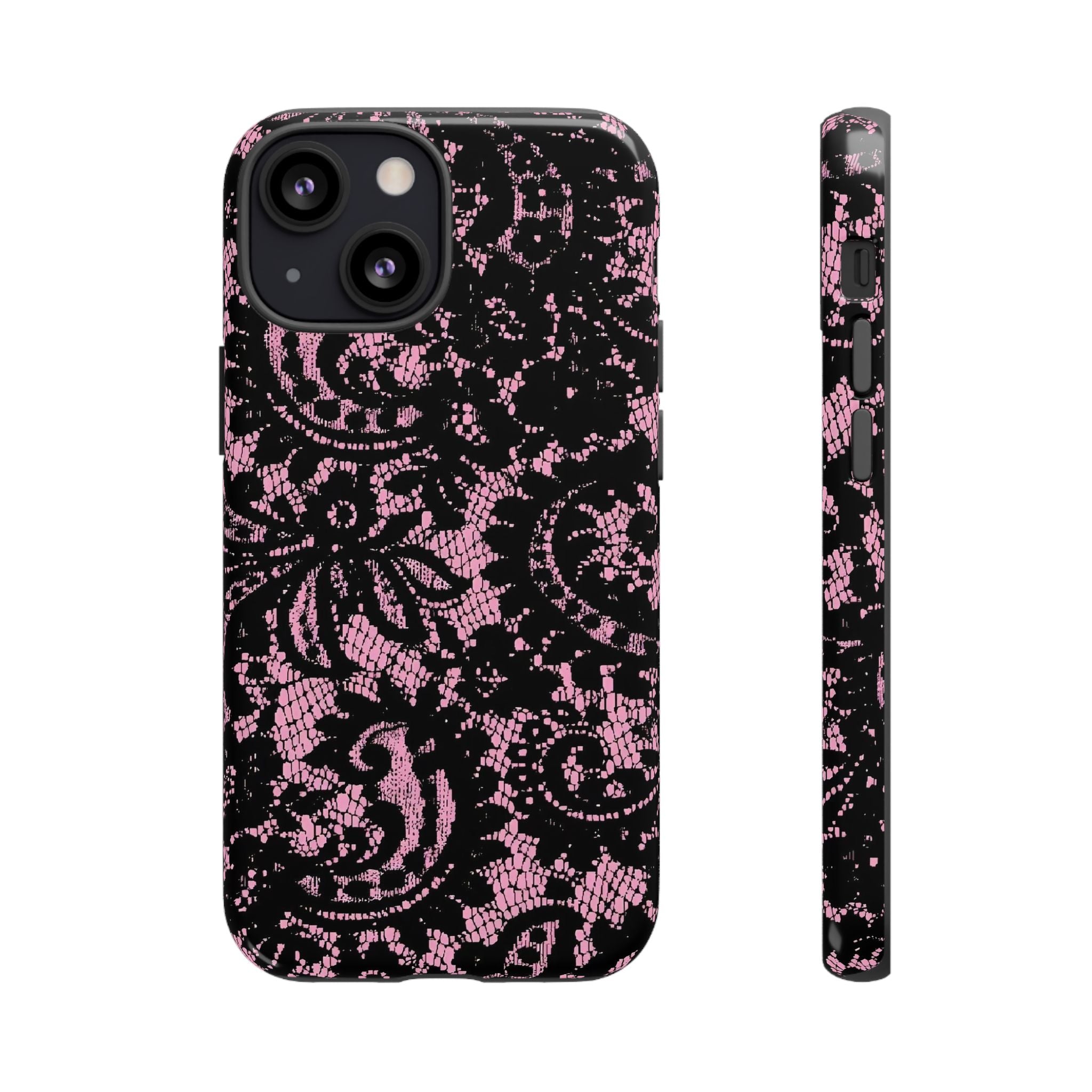 Pink Lace Pattern Tough Phone Case