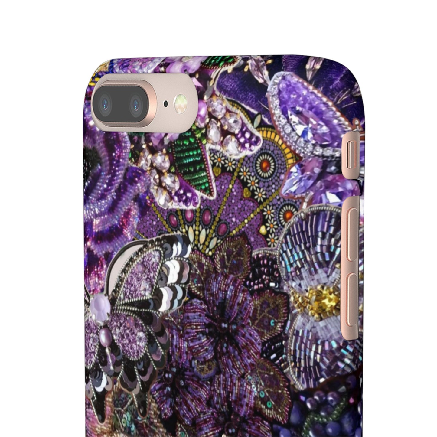 Purple Floral Butterfly Case