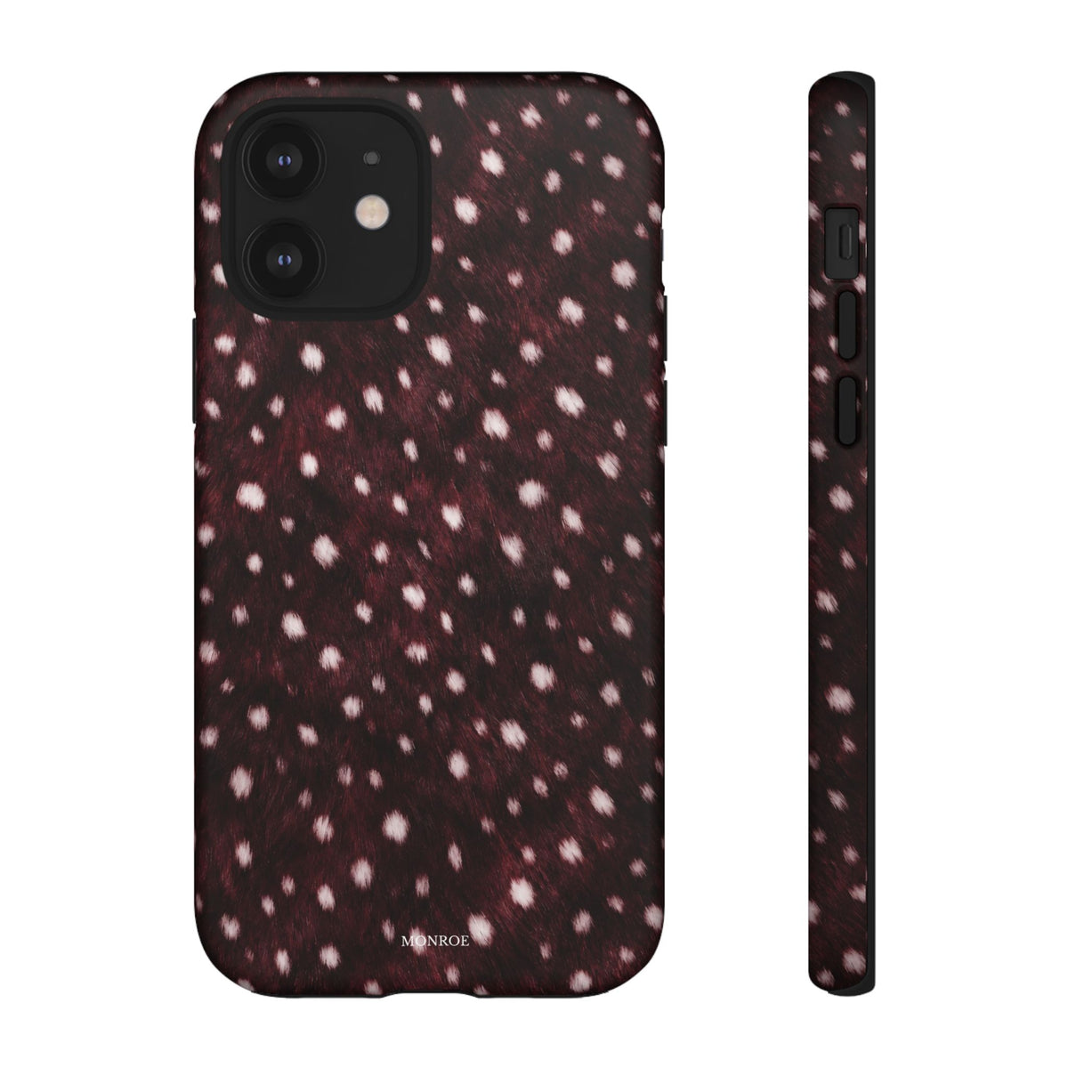 Burgundy Spotted Fur Tough Case