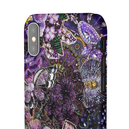 Purple Floral Butterfly Case