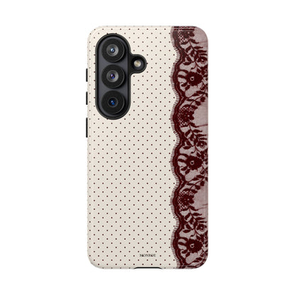 Burgundy Lace Edge Tough Case