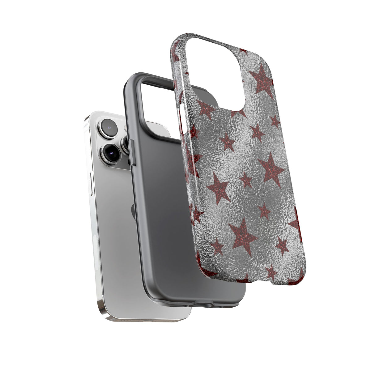 Silver Red Starry Tough Case