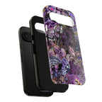 Purple Fleur-de-Lis Floral Tough Phone Case