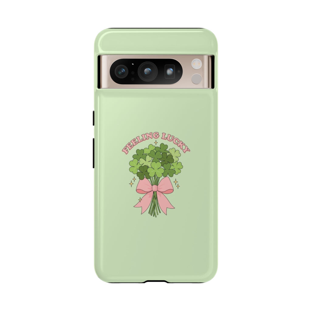 ‘Feeling Lucky' Clover Bouquet Tough Phone Case