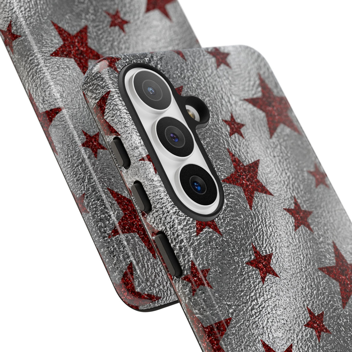 Silver Red Starry Tough Case