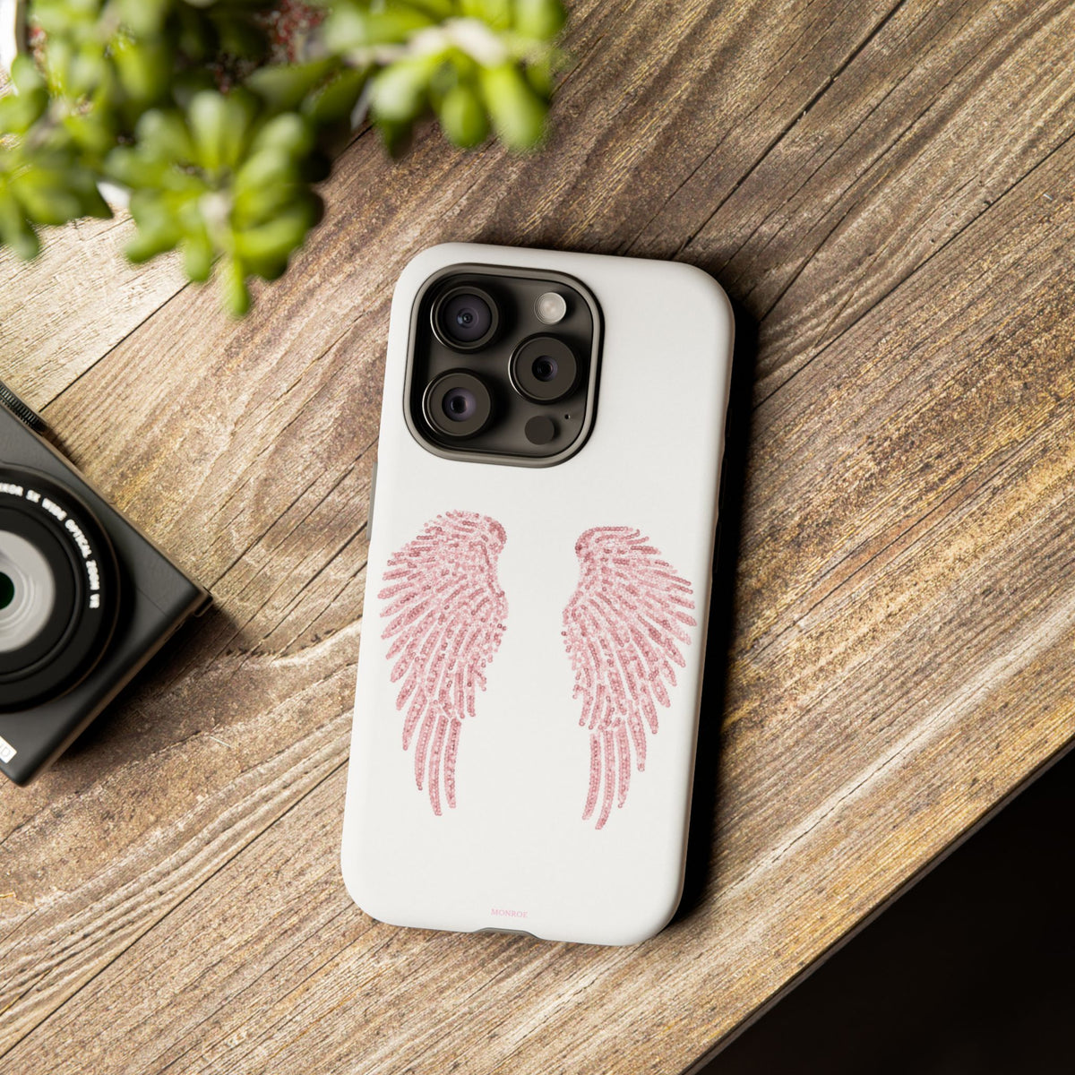 White & Pink Wings Tough Case