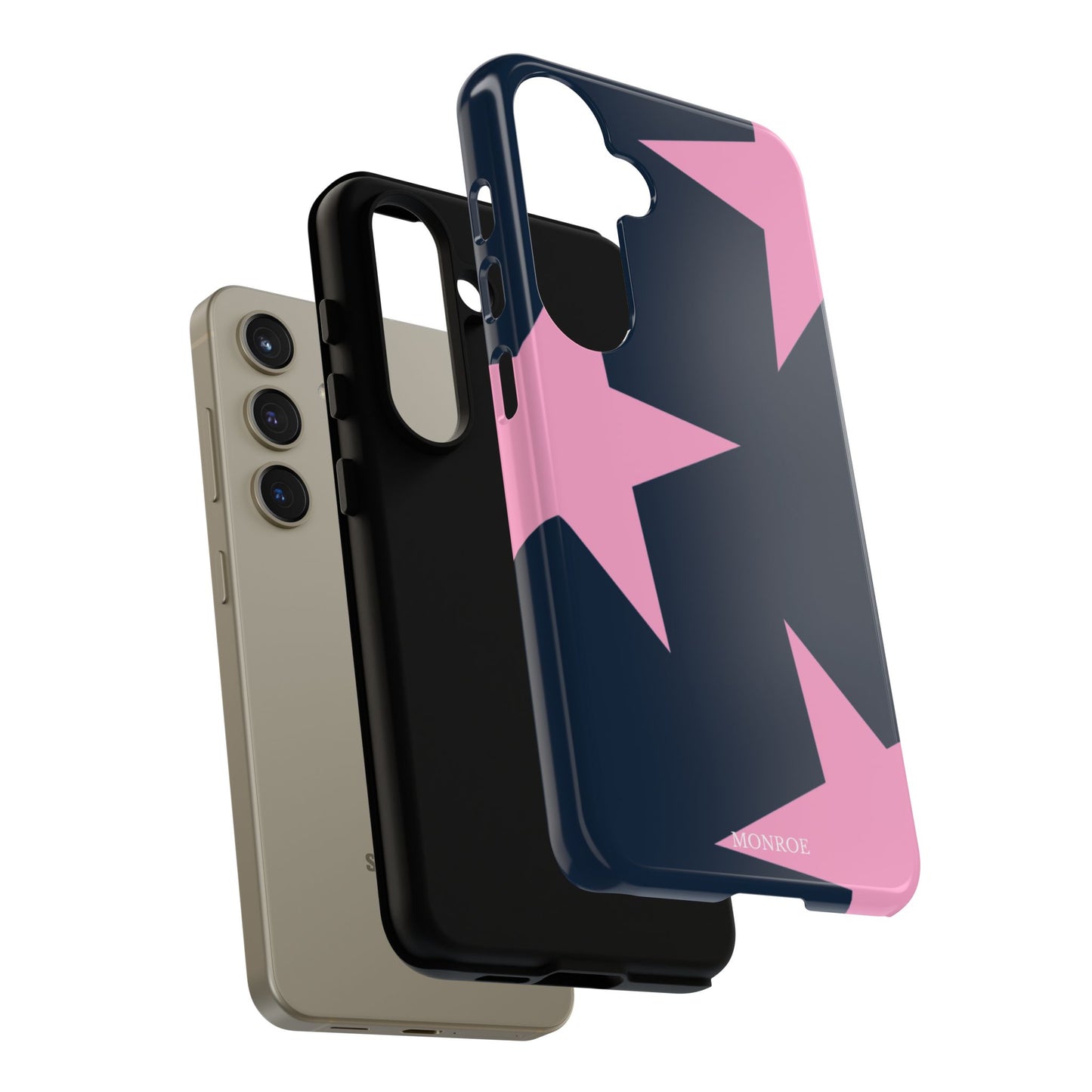 Navy & Pink Star Tough Cover