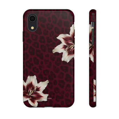Burgundy Lily Leopard Tough Case