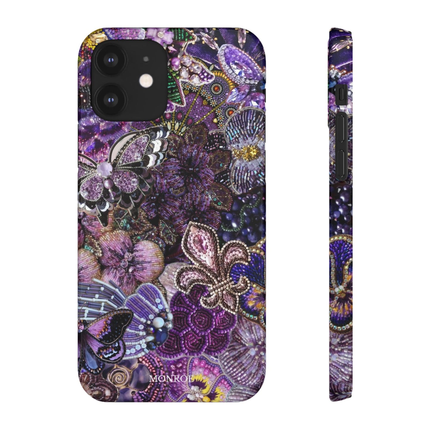 Purple Floral Butterfly Case