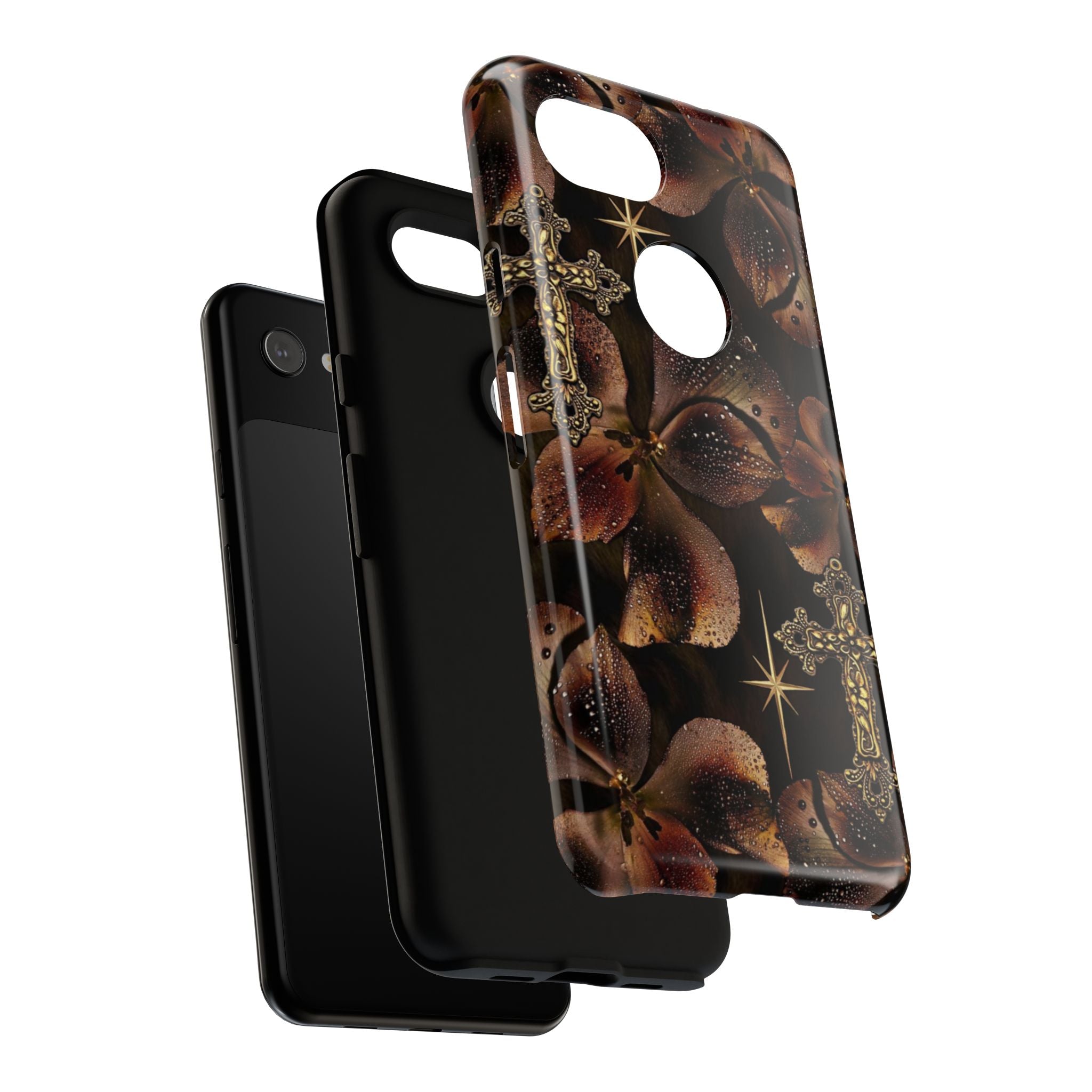 Floral Cross Pattern Tough Case