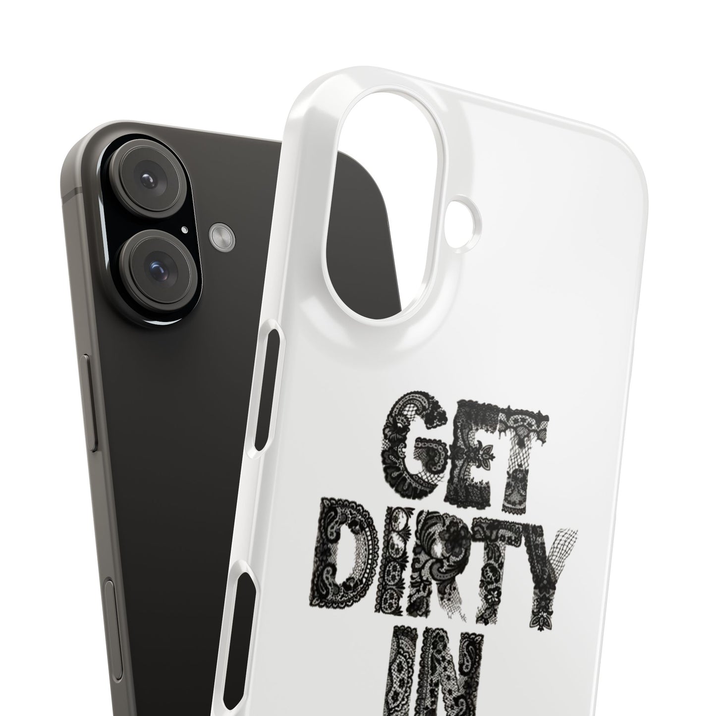 Get Dirty in Paris White Snap Case