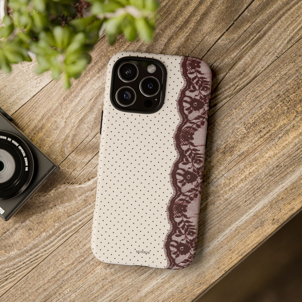 Burgundy Lace Edge Tough Case