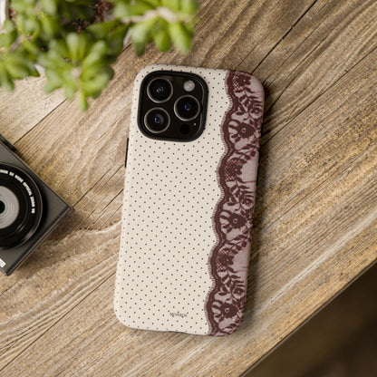Burgundy Lace Edge Tough Case