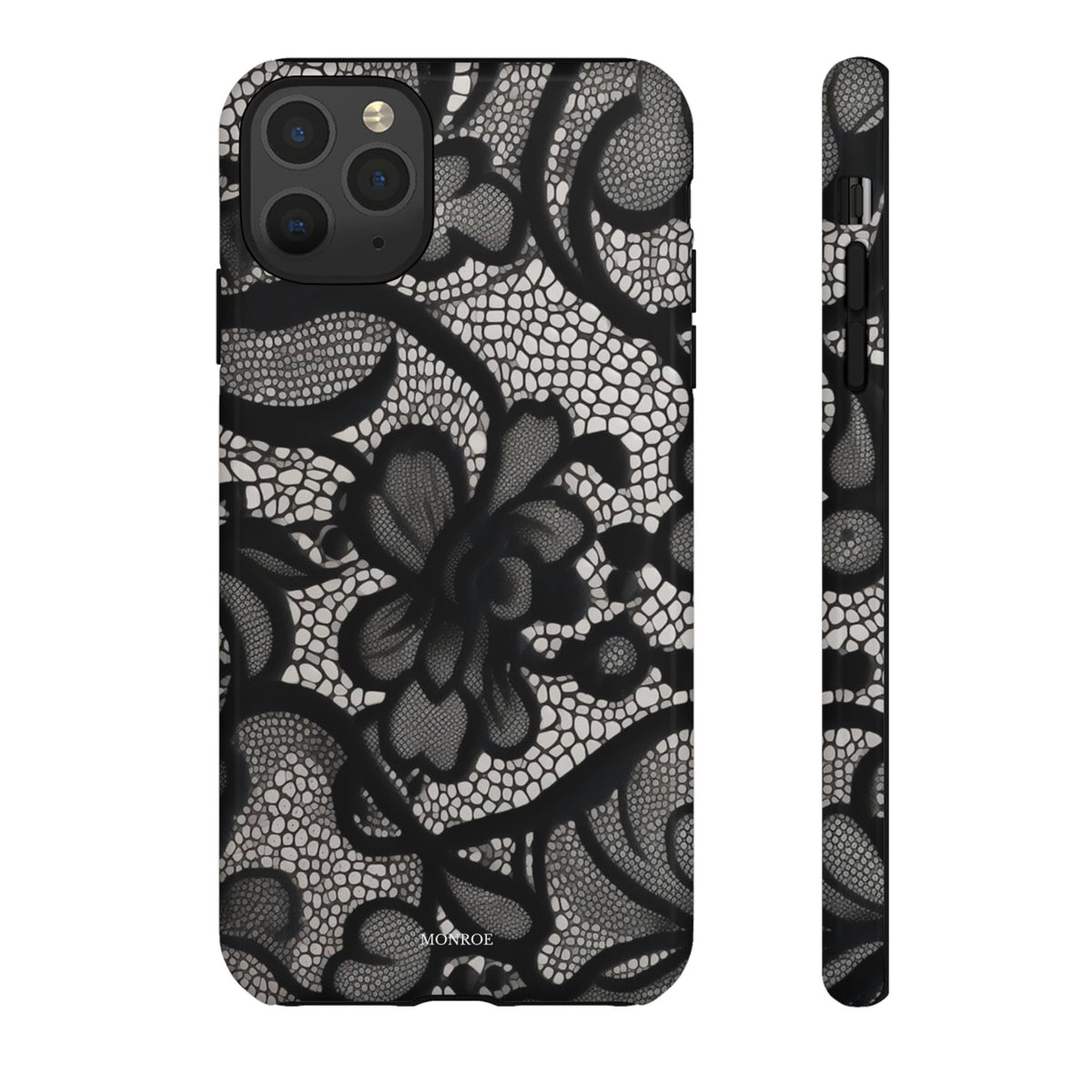 Black Vintage Lace Tough Case