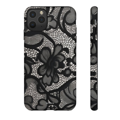 Black Vintage Lace Tough Case