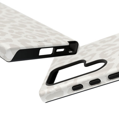 White Leopard Print Tough Case