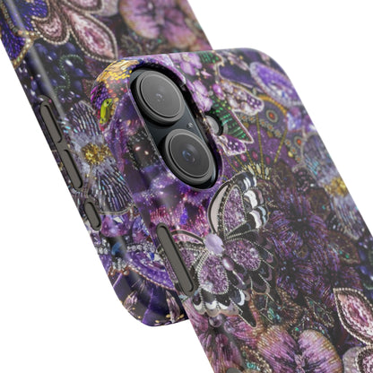 Purple Floral Butterfly Case