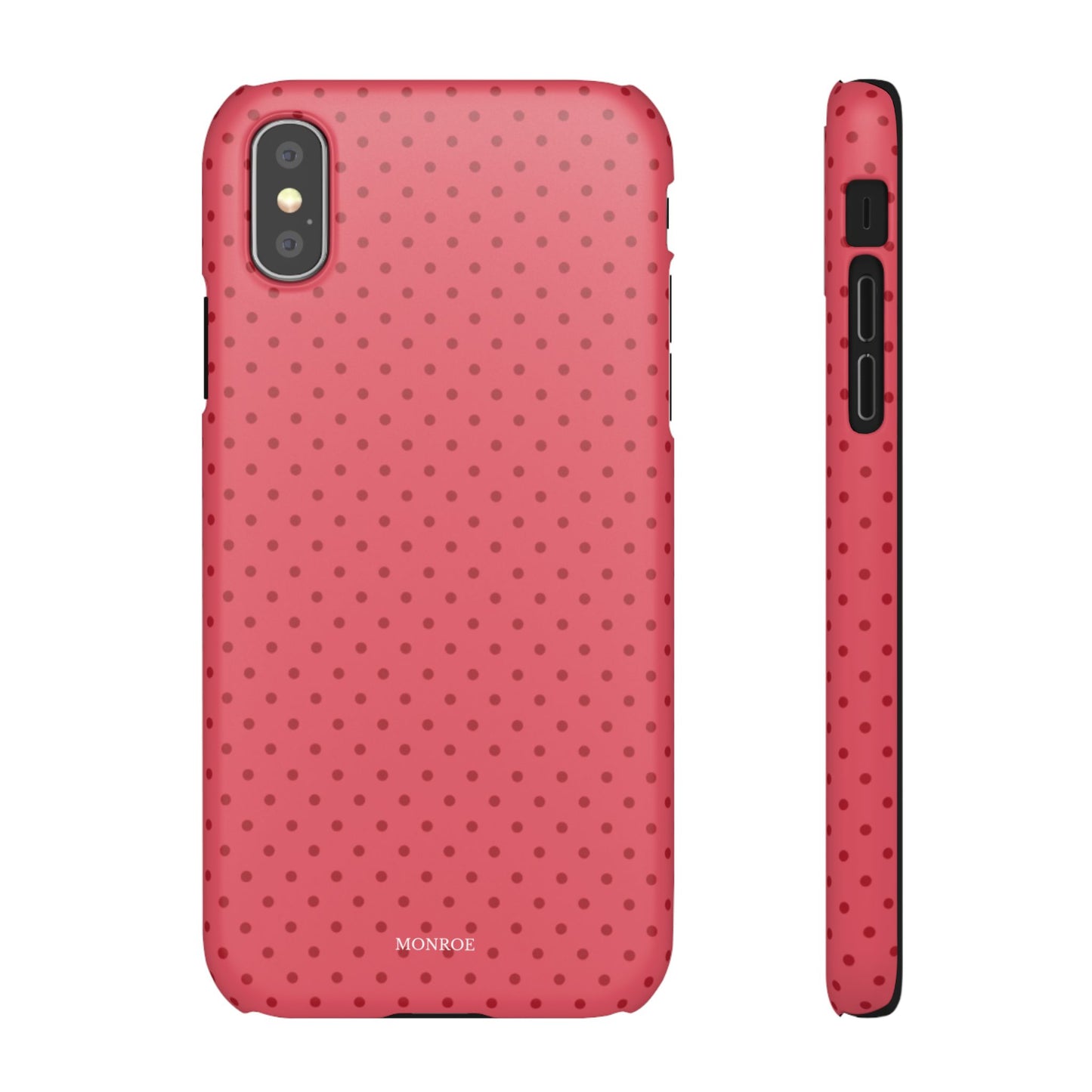 Coral Polka Dot Snap Phone Case