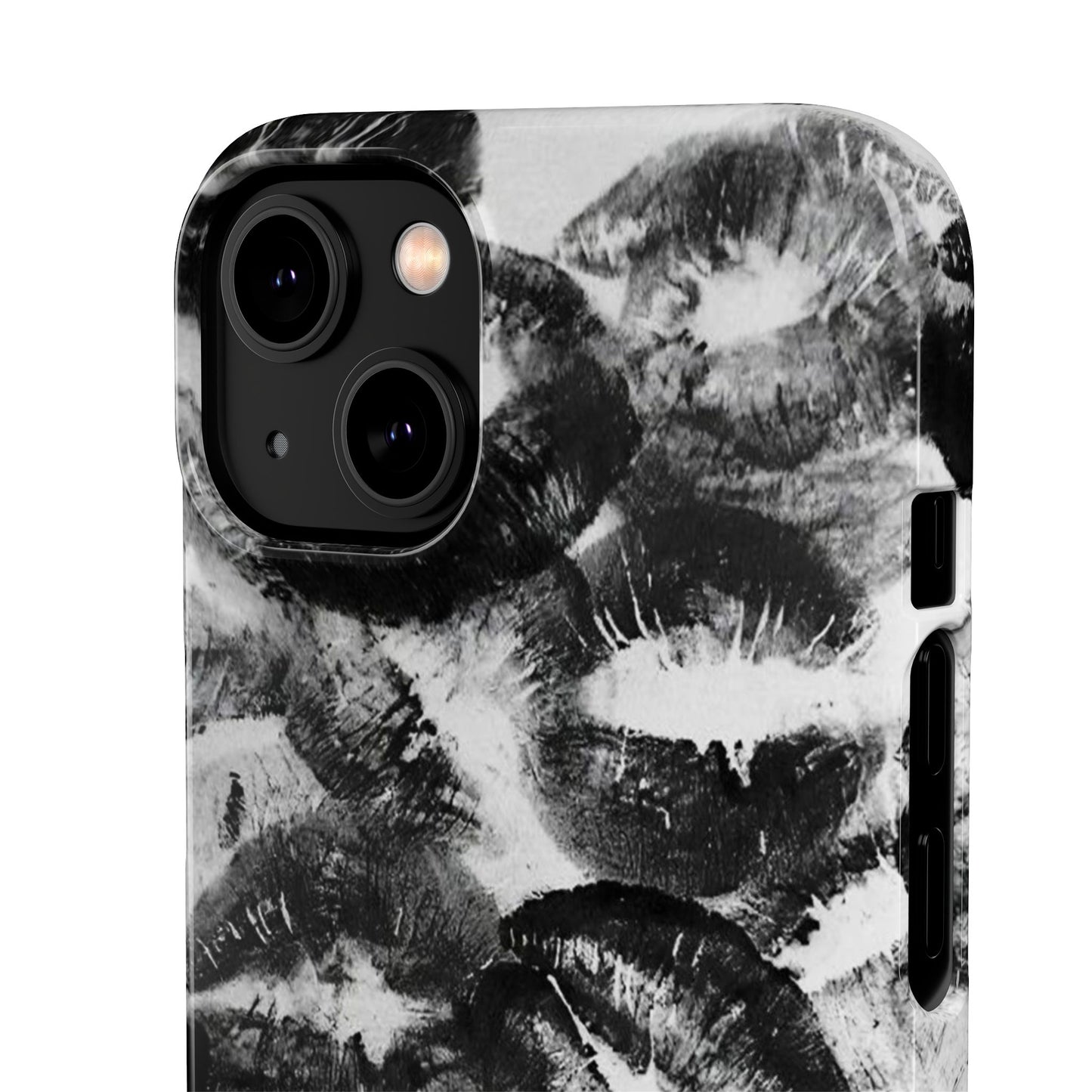 Black & White Kiss Print Case
