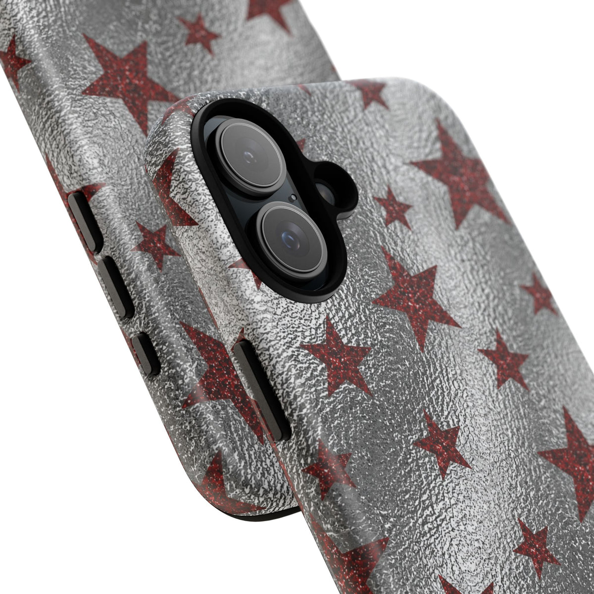 Silver Red Starry Tough Case