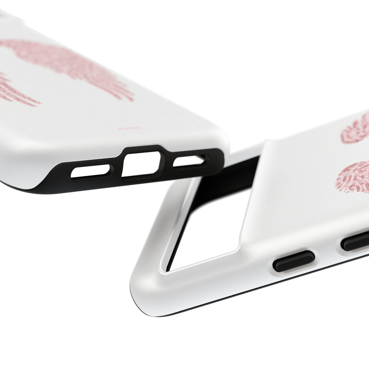 White & Pink Wings Tough Case