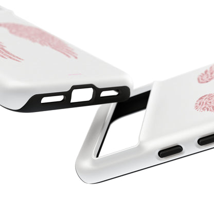 White & Pink Wings Tough Case