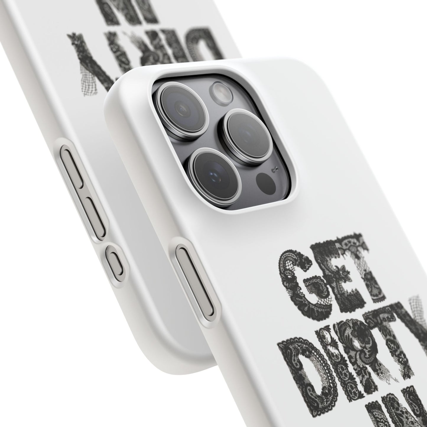 Get Dirty in Paris White Snap Case