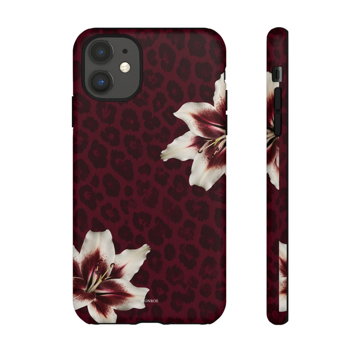 Burgundy Lily Leopard Tough Case