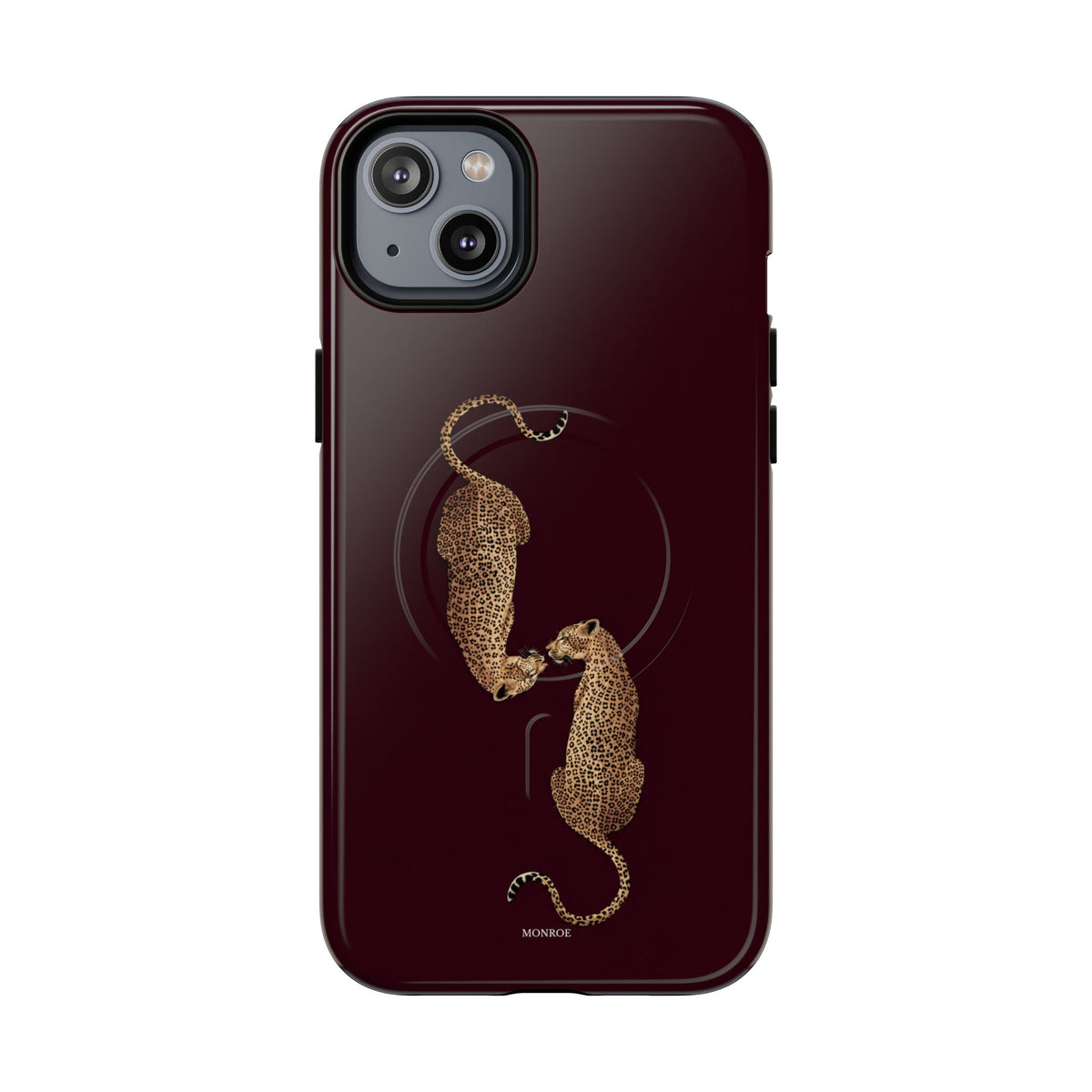 Burgundy Leopard Duo MagSafe Case