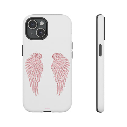 White & Pink Wings Tough Case