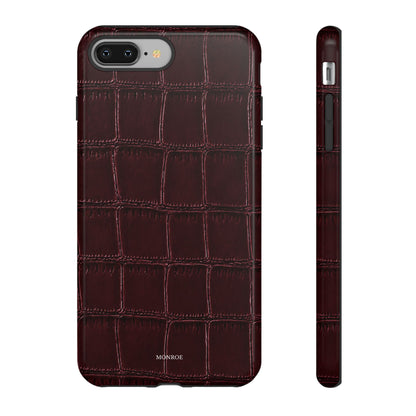 Burgundy Croc Tough Case