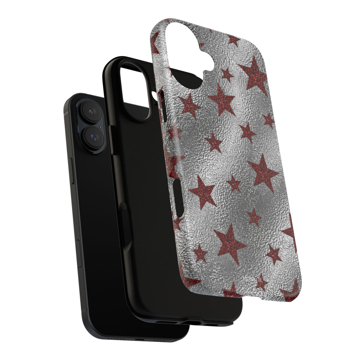 Silver Red Starry Tough Case