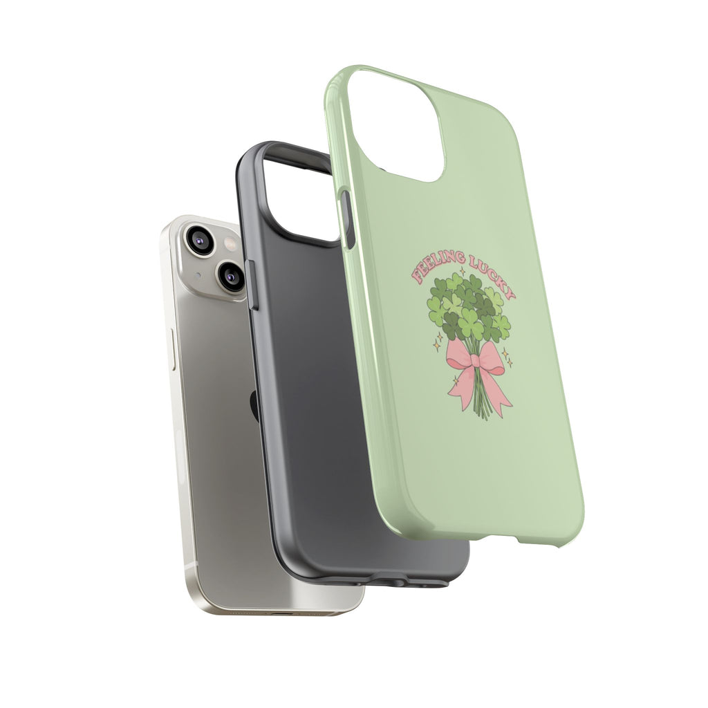 ‘Feeling Lucky' Clover Bouquet Tough Phone Case