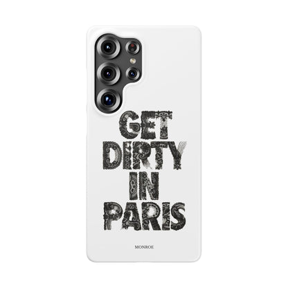 Get Dirty in Paris White Snap Case