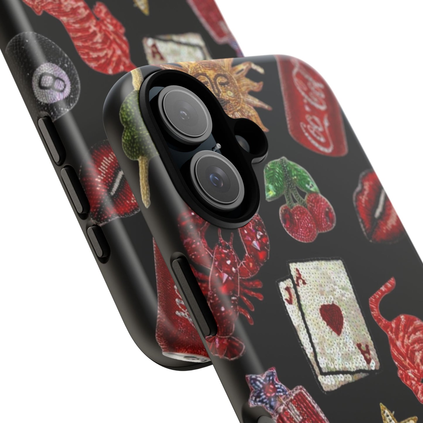 Retro Patch Motif Tough Case
