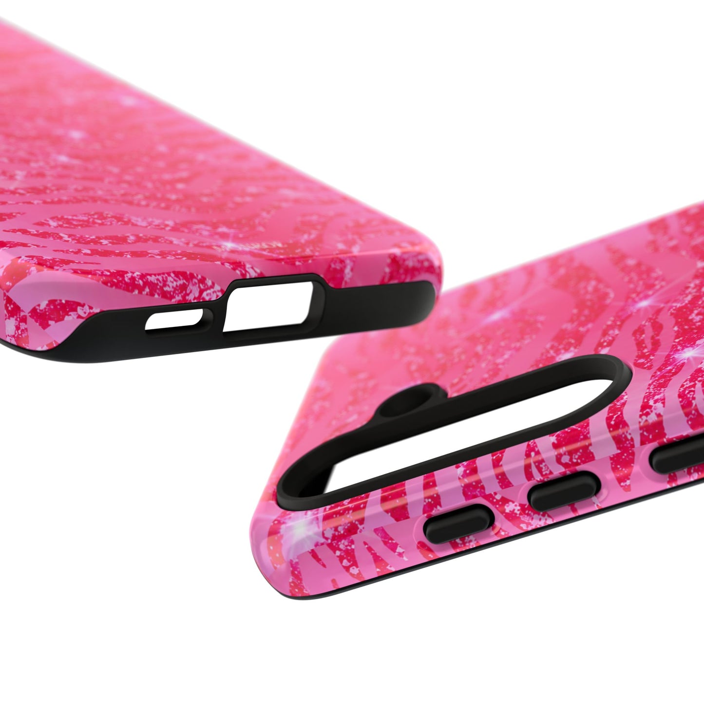 Pink Glitter Zebra Tough Case