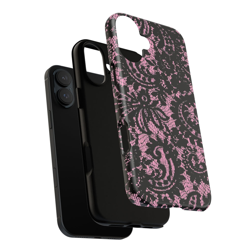 Pink Lace Pattern Tough Phone Case