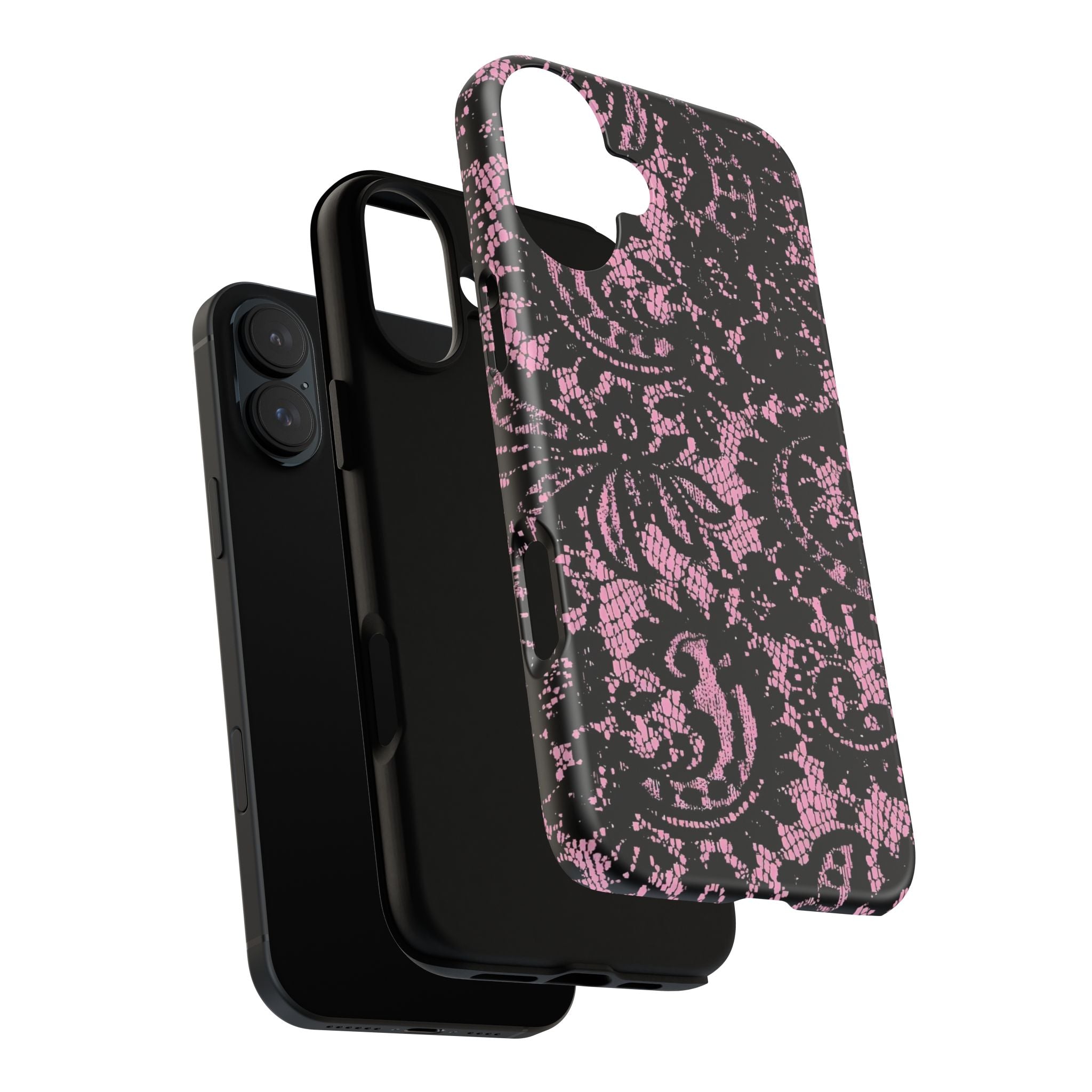 Pink Lace Pattern Tough Phone Case