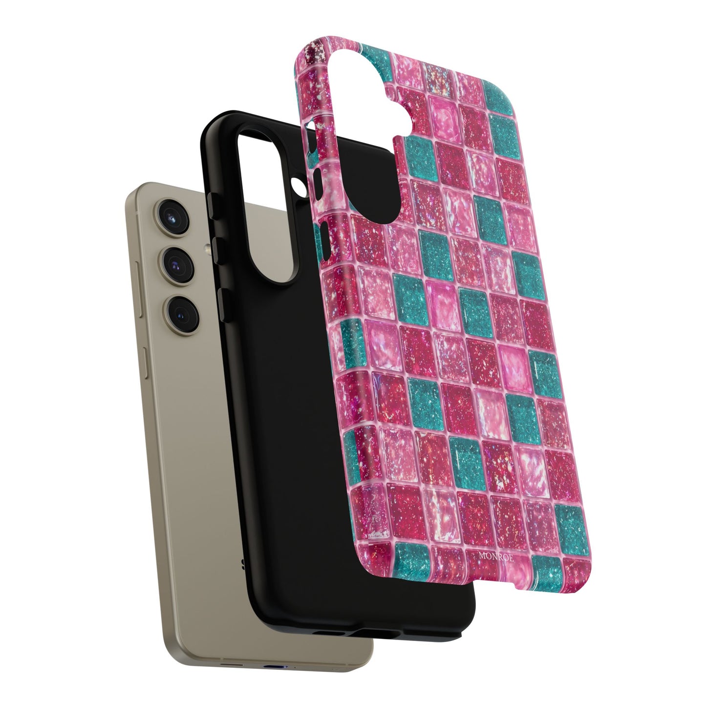Pink Teal Mosaic Tough Case