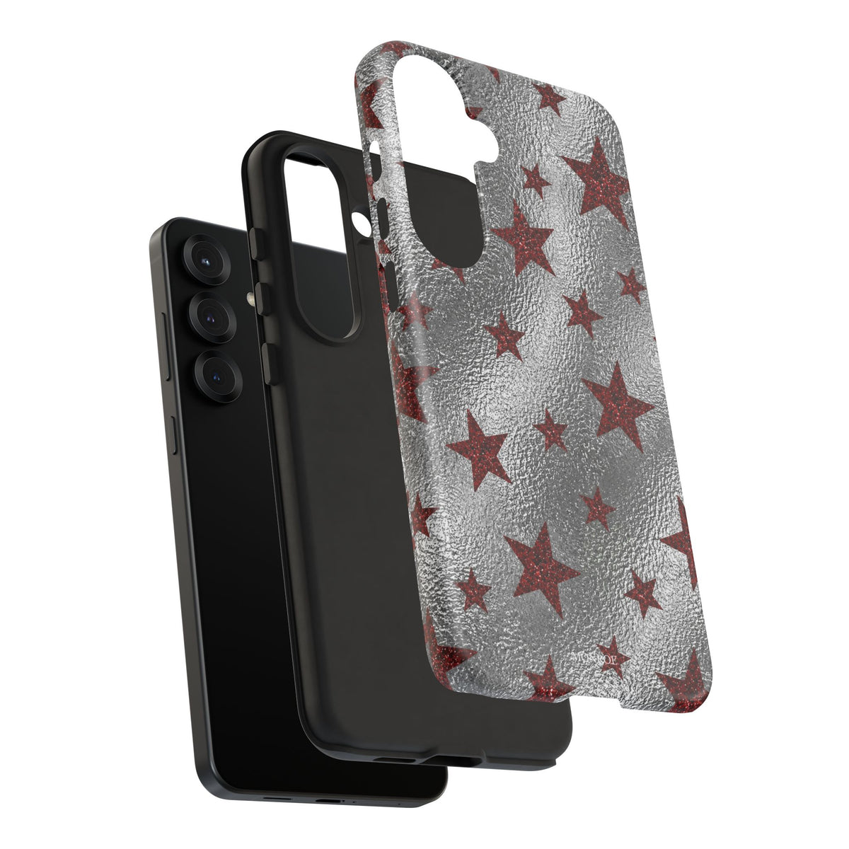 Silver Red Starry Tough Case
