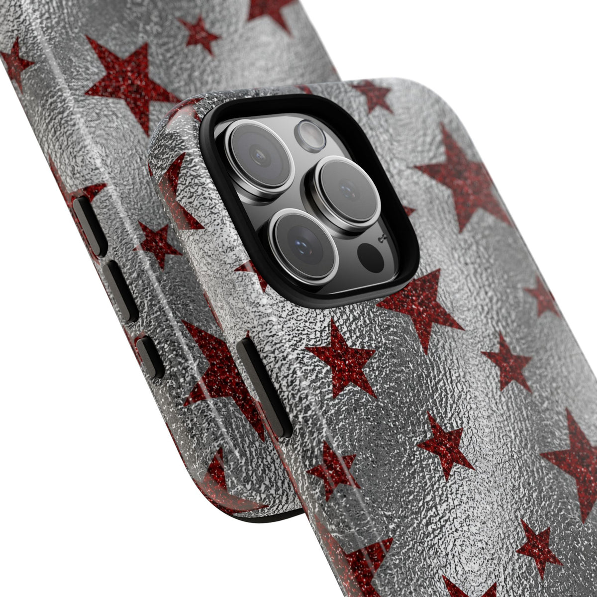 Silver Red Starry Tough Case