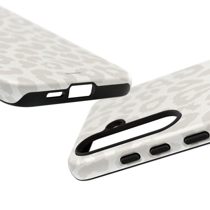 White Leopard Print Tough Case