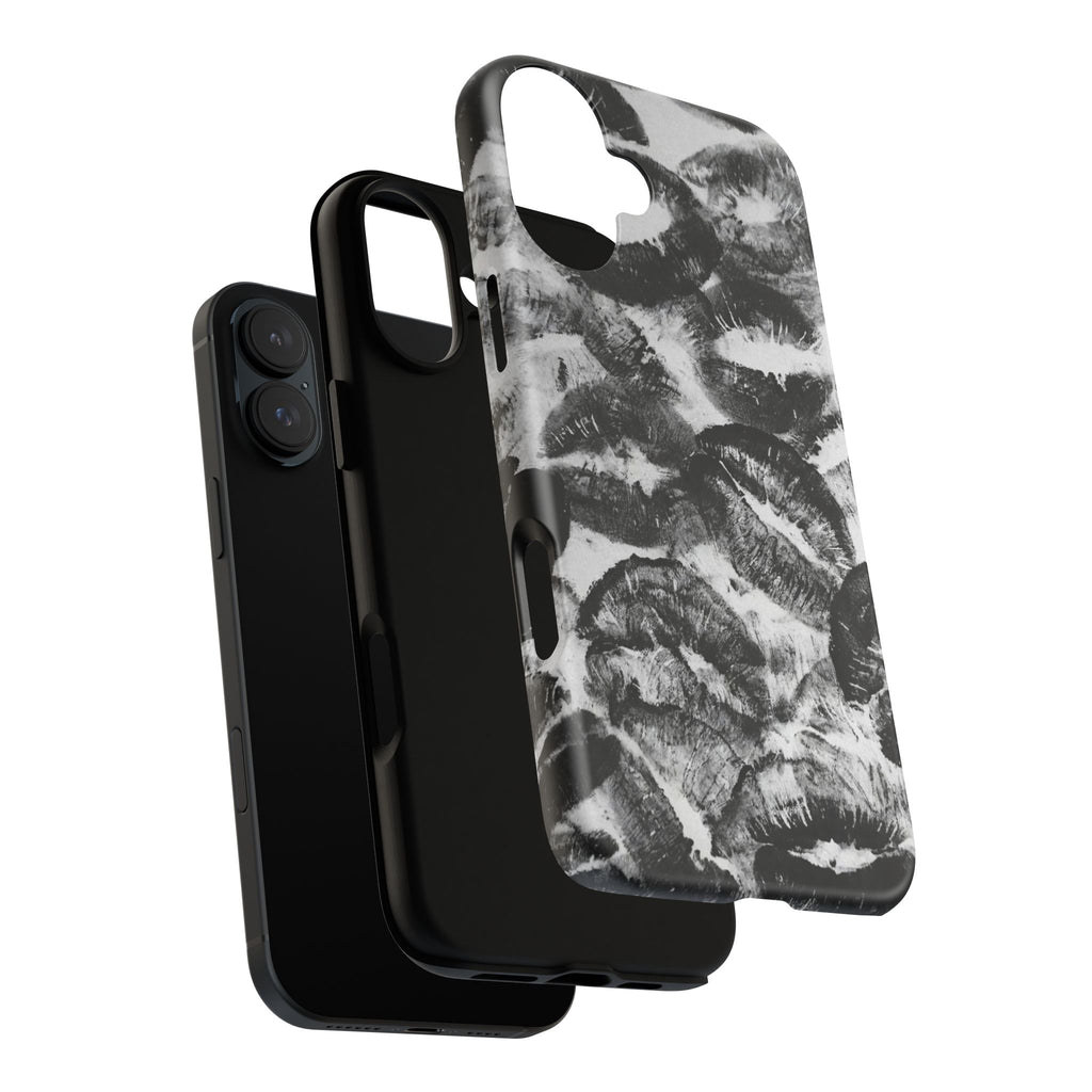 Black and Kiss Design Phone Case